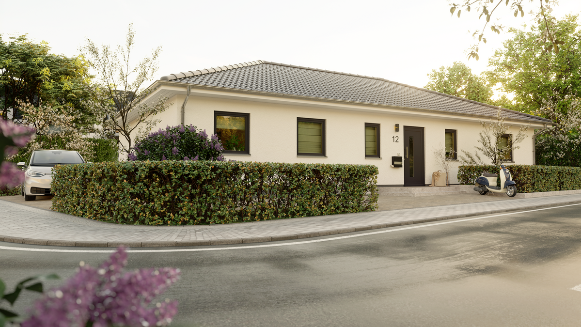 Ein Bungalow mit Grundriss nach deinen Vorstellungen Der Bungalow 131 bietet einen flexiblen Grundriss. Offene oder geschlossene Küche, zusätzliches Zimmer oder mehr Stauraum, alles ist möglich.