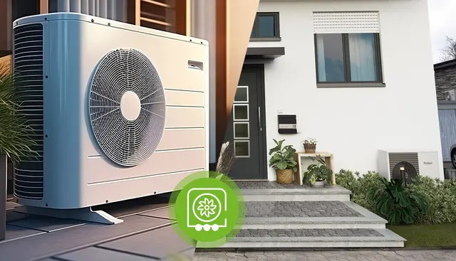 Neubau mit integrierter Wärmepumpe und moderner Gebäudetechnik für nachhaltige Wärmeversorgung und geringe Betriebskosten