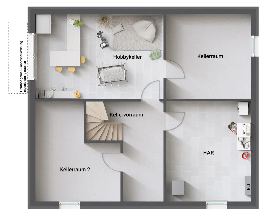 Grundriss-Bungalow-92-Kellergeschoss-Keller-Hobbykeller