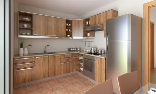 Fotolia_13300144_Subscription_L Küche mit Eckschrank